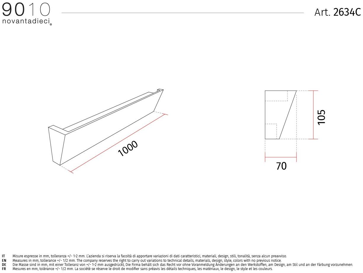 9010 novantadieci Регулируемый настенный светильник led из cristaly®  2634a/b/c/d  - Вид №3