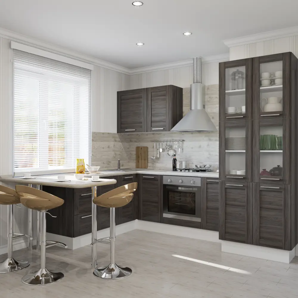 Витрина для шкафа Delinia «Фрейм тёмный» 40x70 см, ЛДСП, цвет коричневый Фрейм темный STLM-2123320 - Вид №2