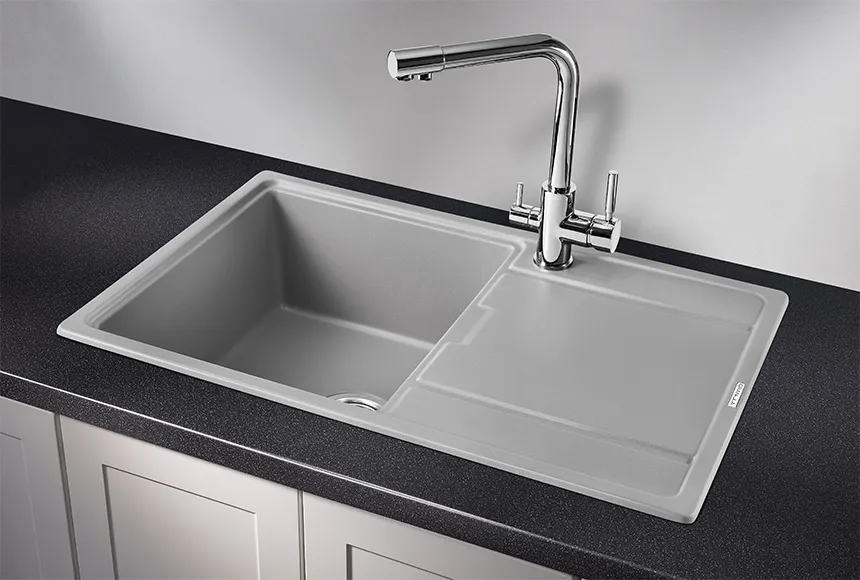 7804, АЛЮМИНИУМ, кухонная мойка, кварц GRANULA 7804-ST191