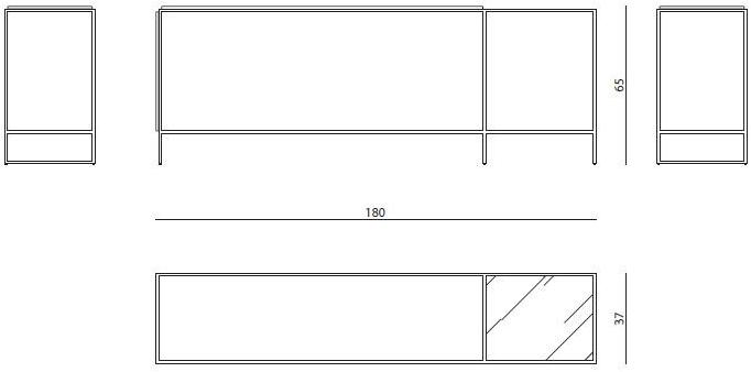 Visionnaire Прямоугольная мраморная консоль с полками Mondrian sun-id-1398205 - Вид №2