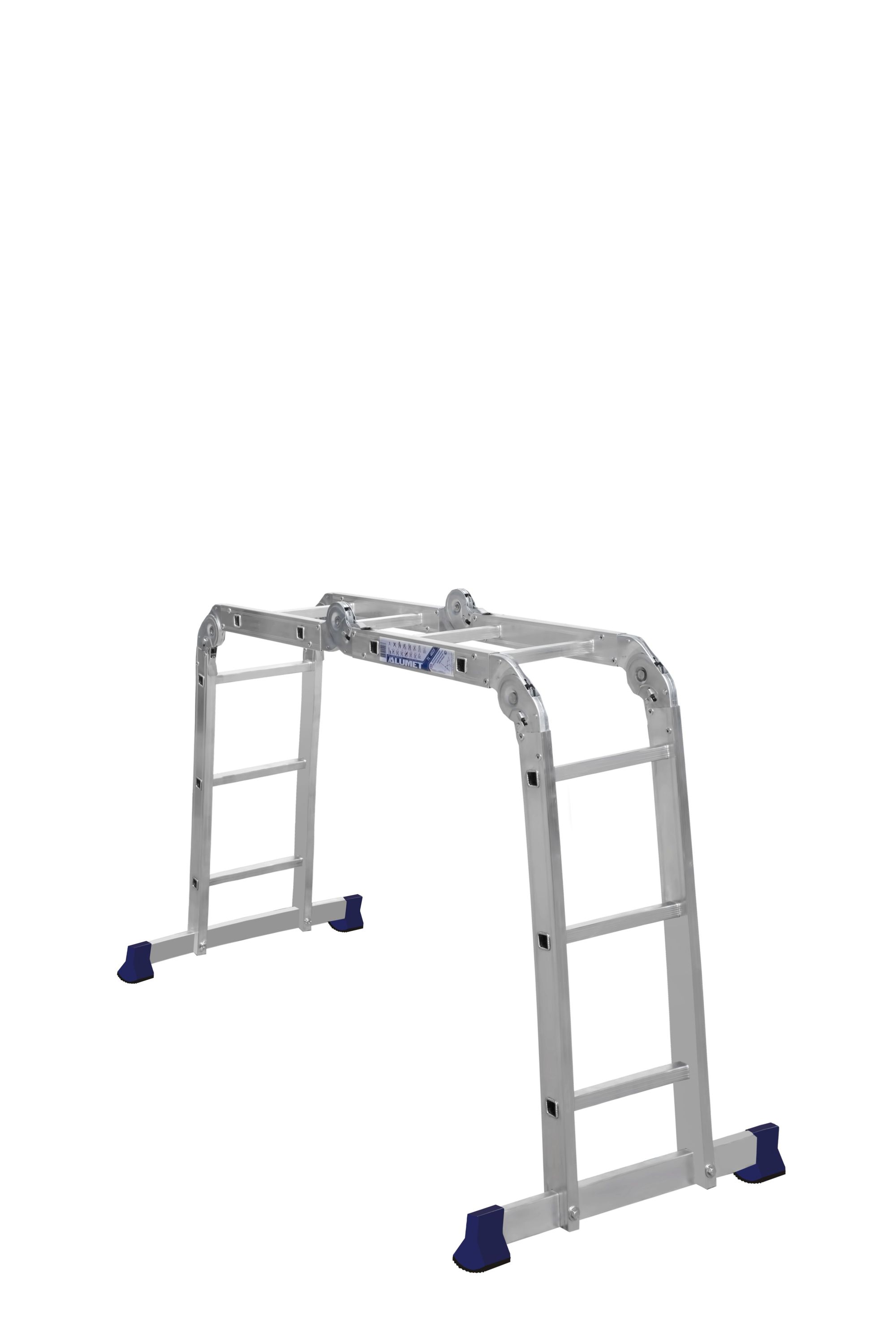 Алюминиевая четырехсекционная шарнирная универсальная лестница (трансформер) TL 4023 ALUMET 