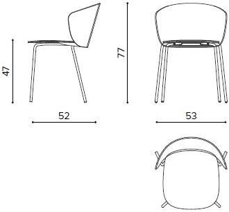True Design Штабелируемый стул из стали и дерева Not wood Nt 1004 - Вид №12