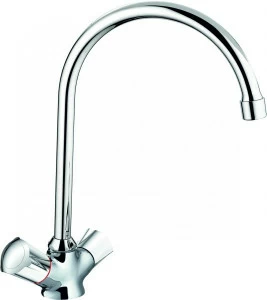 Смеситель для кухни Rush Pioneer PI7950-23 с высоким поворотным изливом, хром