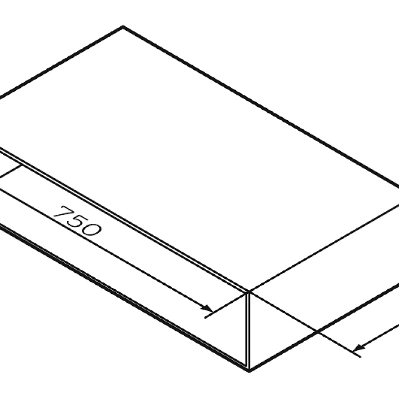 M90OHX0750NF Open-space для базы подвесной 75 см цвет: орех текстурированный AM.PM Gem - Вид №2