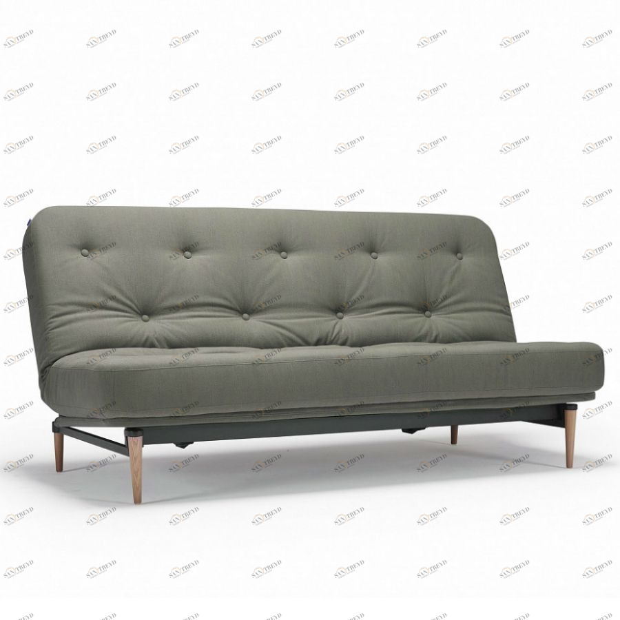 Диван Colpus с матрасом Comfort Spring Button и ножками их светлого дерева, серо-коричневый Innovation Living COLPUS578