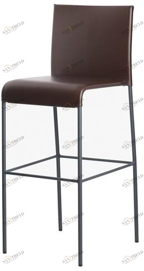 Potocco Высокий кожаный табурет с подставкой для ног Agra 688/ac