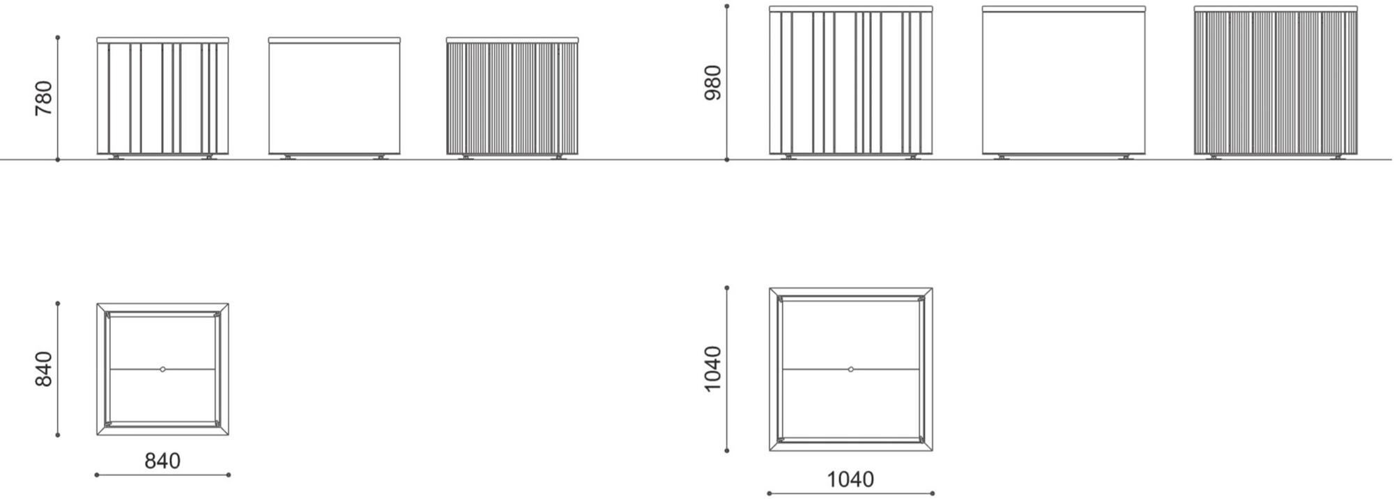 City Design Квадратные плантаторы для общественных мест в окуме sun-id-1374845 - Вид №1