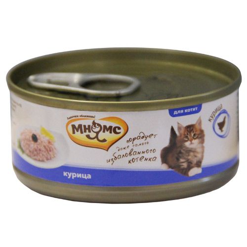 ПР0030890 Корм для котят Курица в нежном желе конс. 70г МНЯМС 