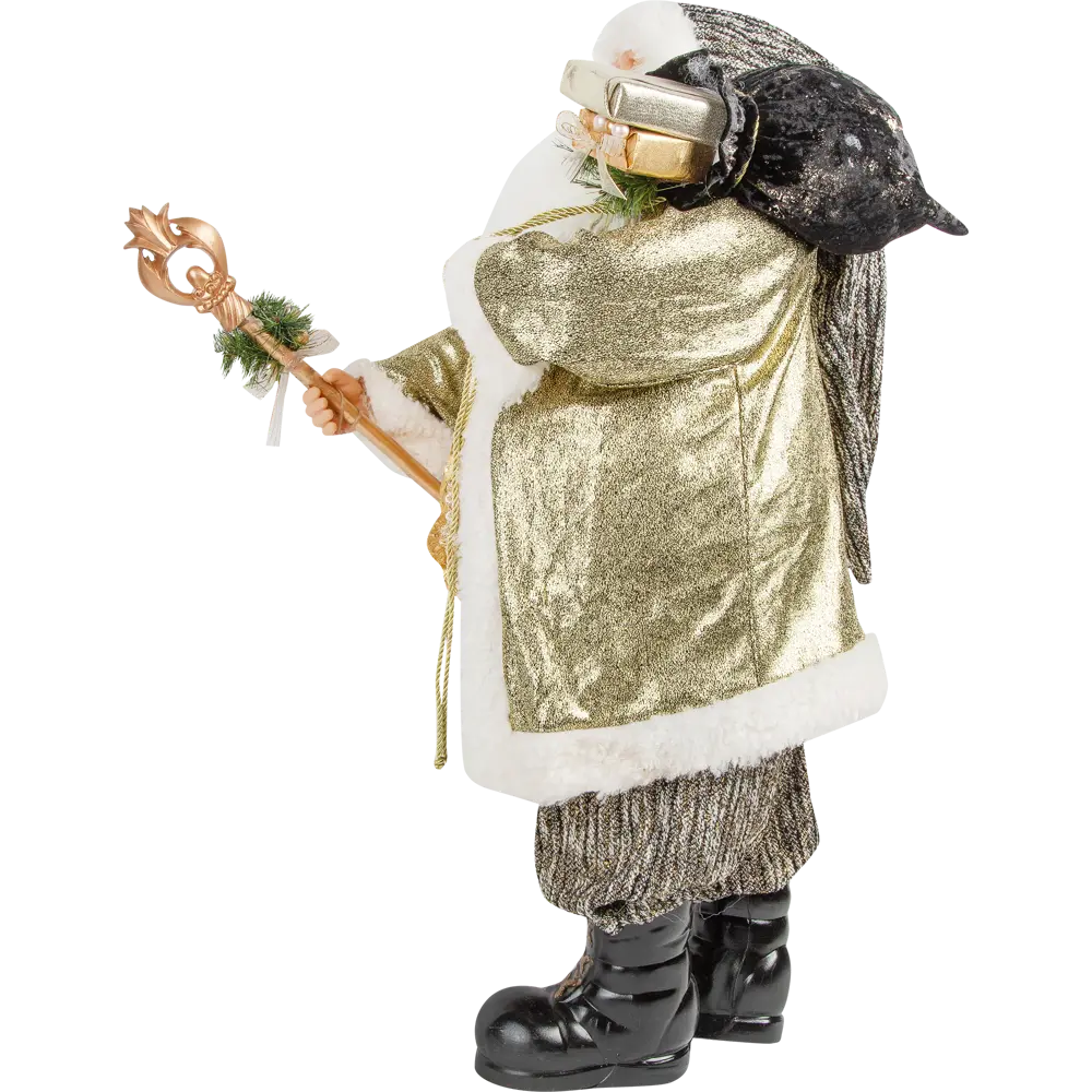 Фигурка декоративная «Дед Мороз с посохом», 80 см, пластик, цвет золотой RELANCE STLM-2103022 - Вид №3