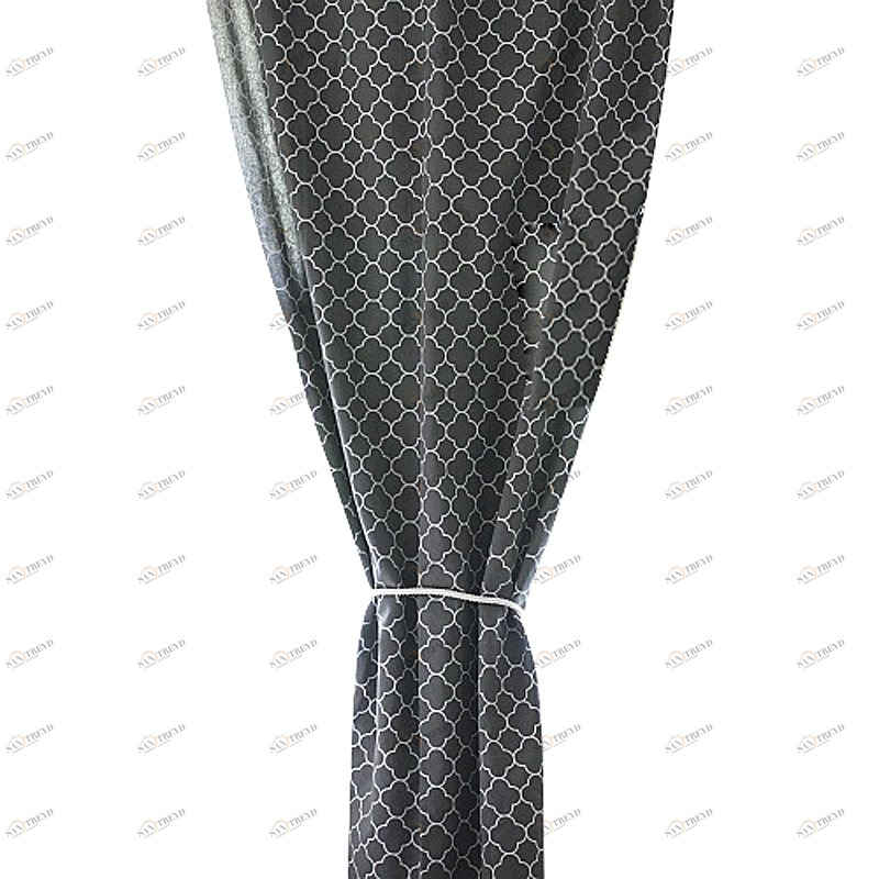 Шторы с белым принтом HAPPY STATION  009150 Синий;белый 