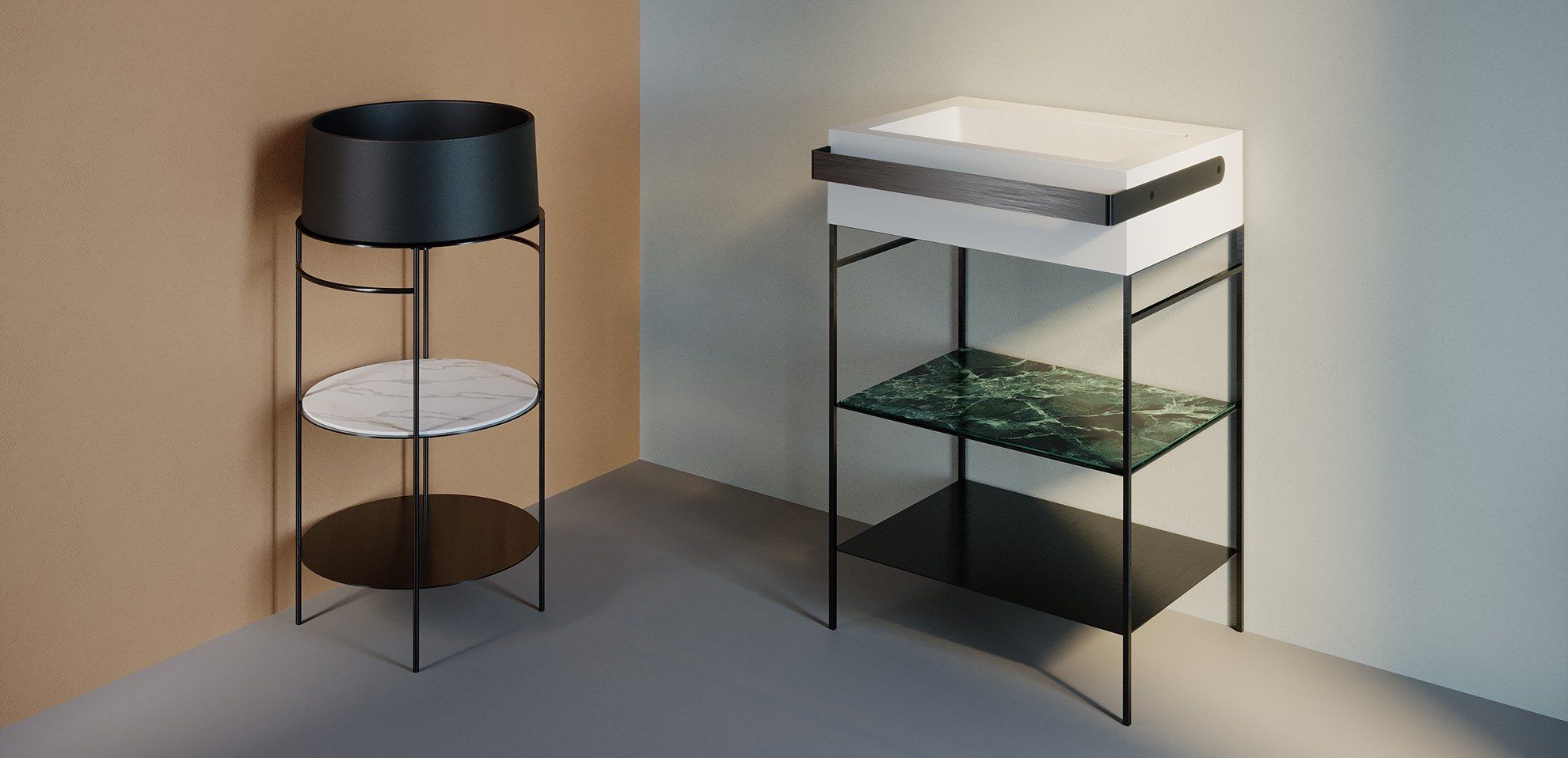 Металлическая напольная раковина EVER Life Design Mobby ARCH-00121318