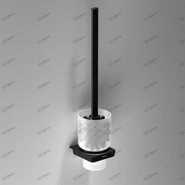 Sonia Ершик для унитаза настенный S6-Zen черный 166497