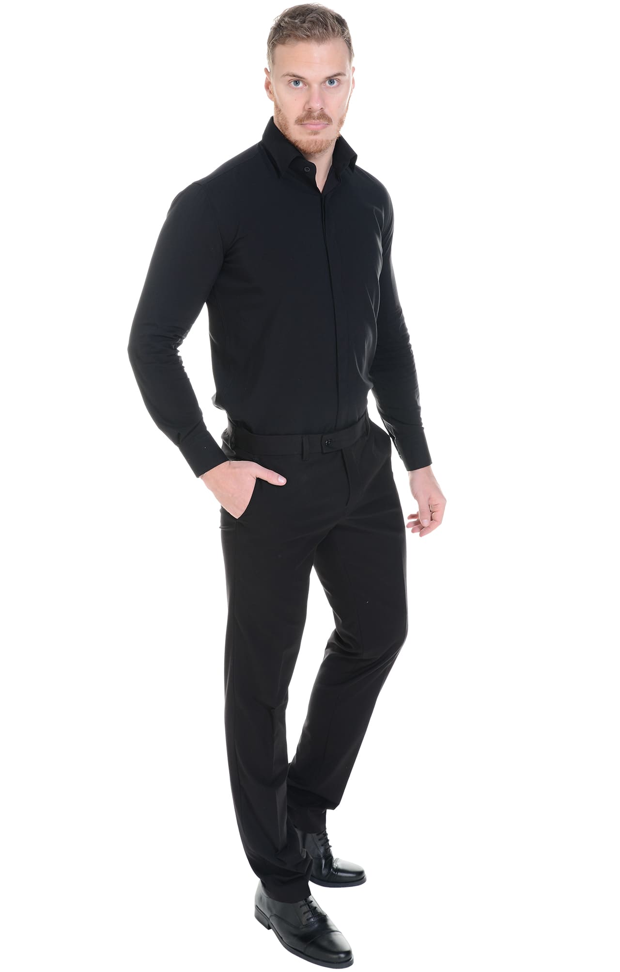 62475 Рубашка мужская  black El-Risto  Корпоративная одежда  размер 40/170-176  - Вид №10