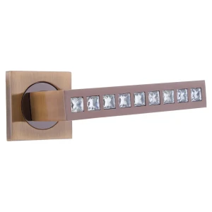 Ручки дверные на розетке Lorena 114, ЦАМ, цвет кофе 15462419 STLM-2168194