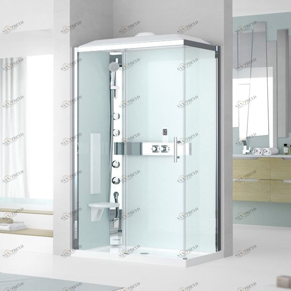 Novellini. Душевая кабина 120x90 2P120x90 HYDROMASSAGE с низким душевым поддоном, крышей и парогенератором GLAX 3 GL32P290SM1N1KGL32P290DM1N1K