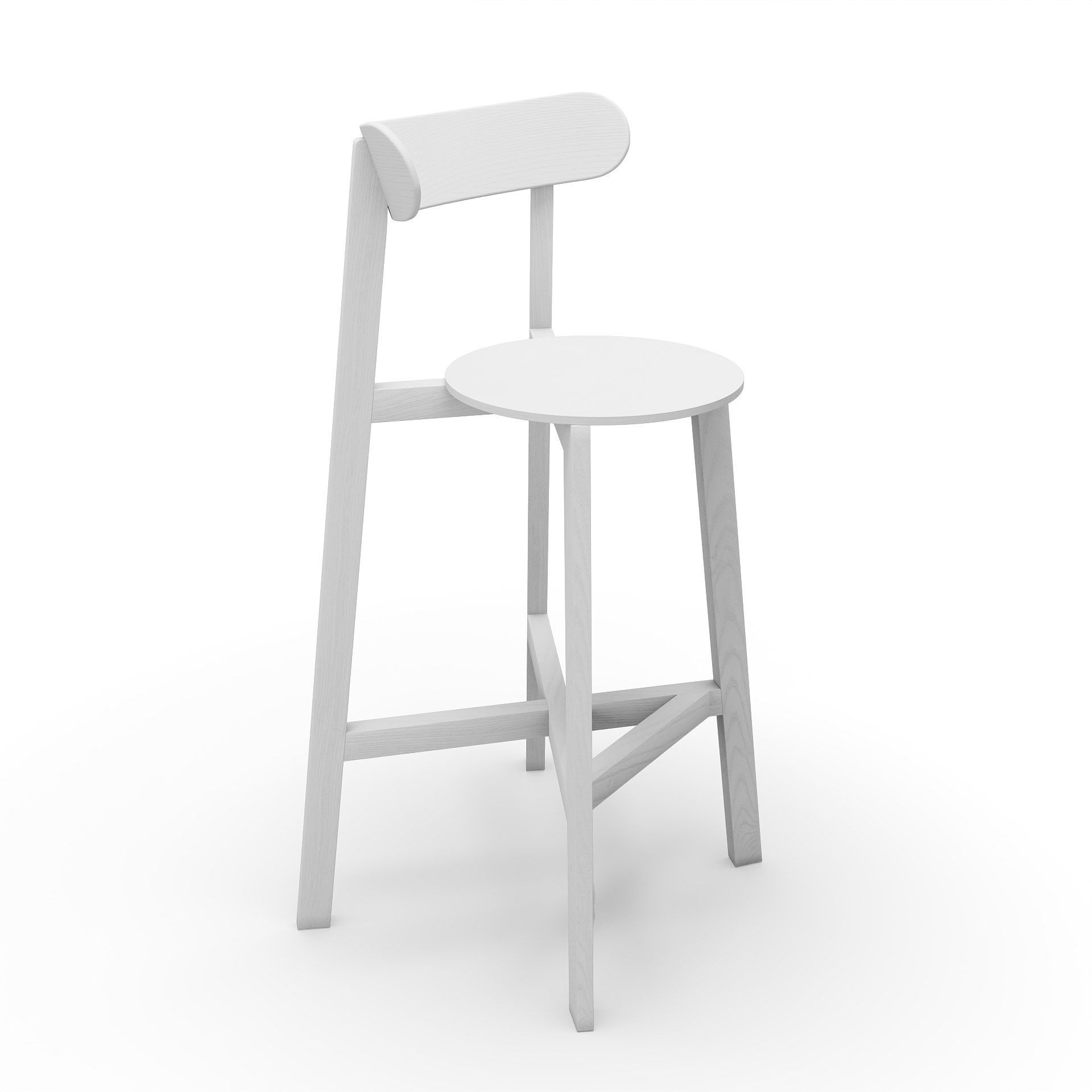 Высокий деревянный барный стул Branca Lisboa Roda ARCH-00051709 - Вид №2