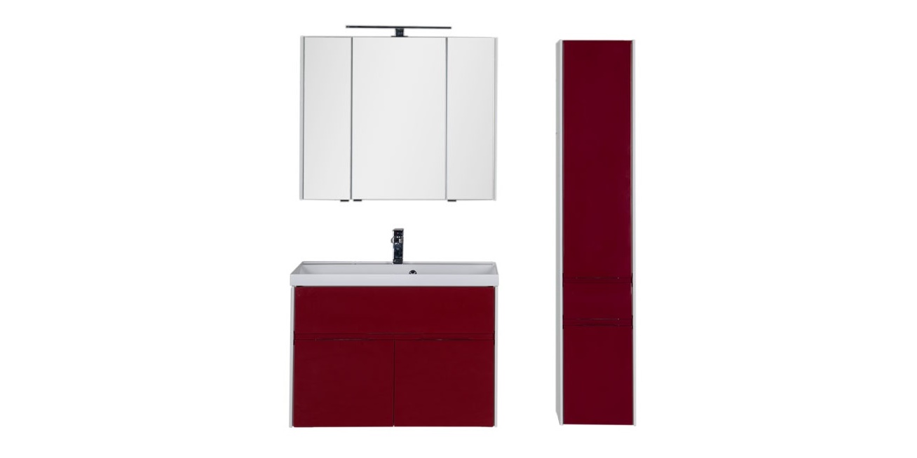Комплект мебели Aquanet Латина 90 бордо 00181087 - Вид №2