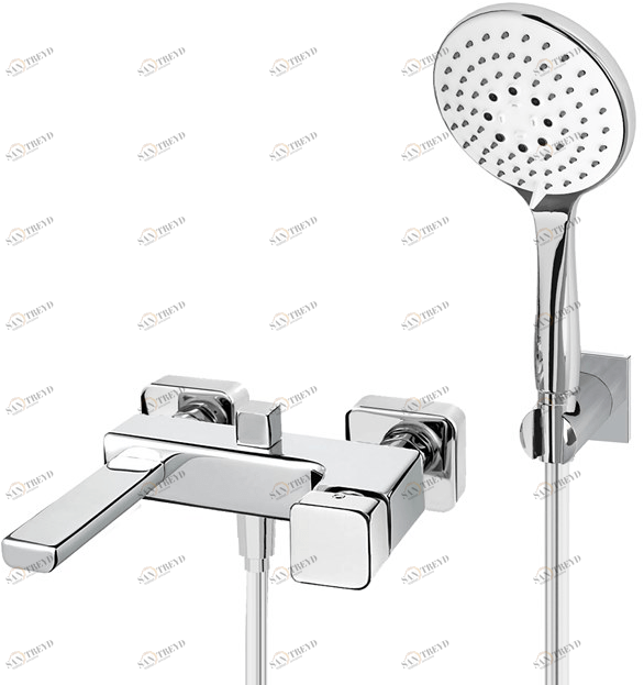 Fir Italia Смеситель для ванны настенный из латуни с ручным душем Daily cube 45 sun-id-1473126