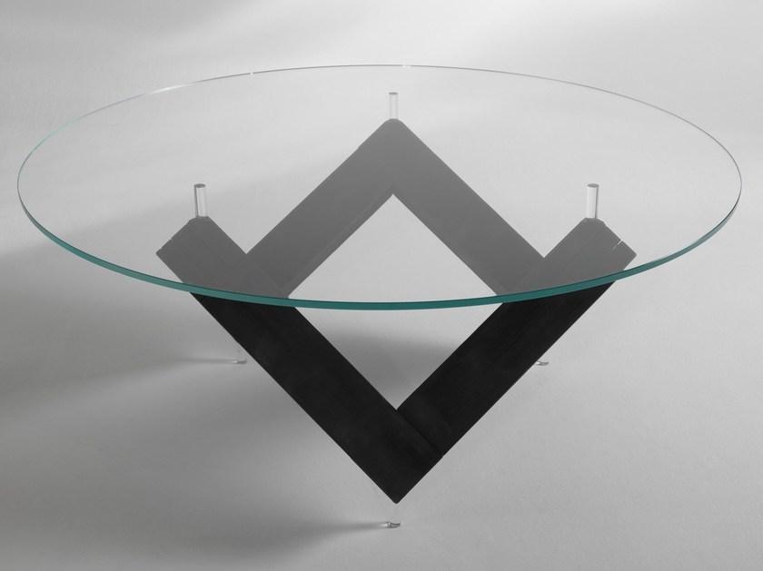 ALBEDO Круглый стол из дерева и стекла sun-id-1492839 - Вид №1