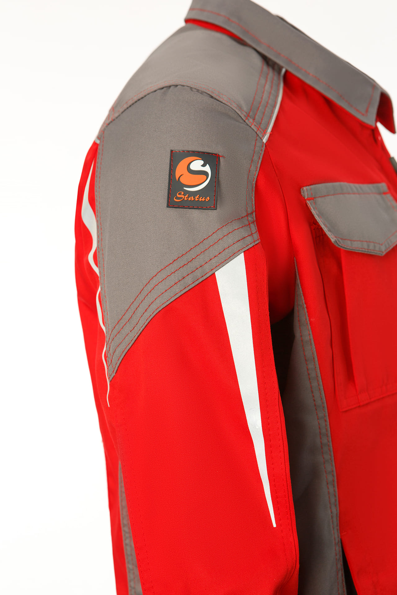 64647 Костюм  NEW 2 красный с серым STATUS  Летняя спецодежда  размер 60-62/182-188  - Вид №7