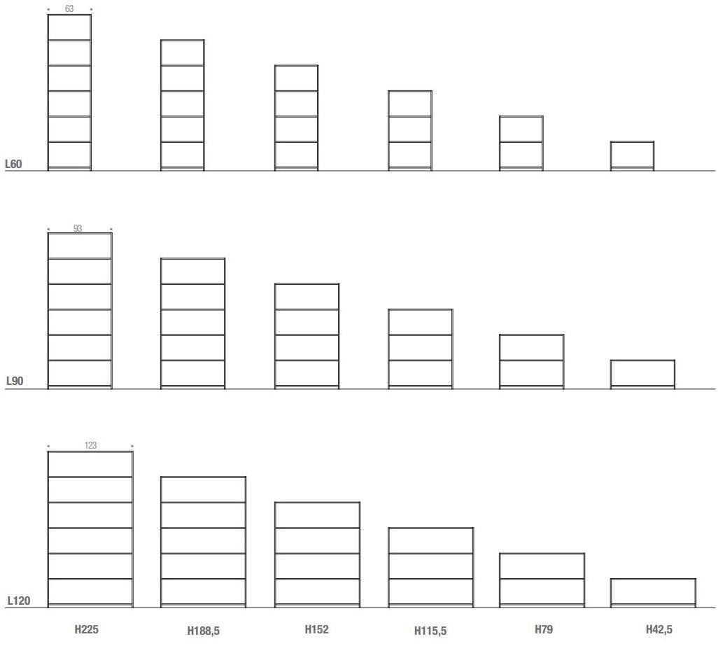 MDF Italia Открытый книжный шкаф из алюминия Minima sun-id-1479315 - Вид №8