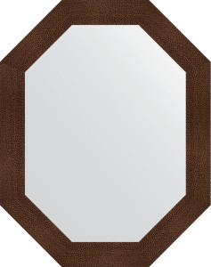 BY 7192 Зеркало в багетной раме - бронзовая лава 90 mm EVOFORM Octagon
