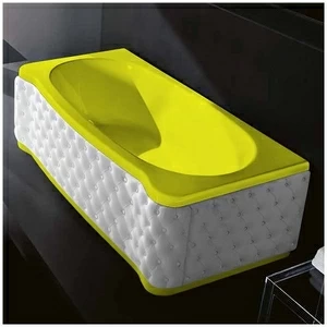 Ванна Gruppo treesse New Classic Young VTL-V6741-SX-KBS-Z жёлтая прямоугольная левая белая кожа