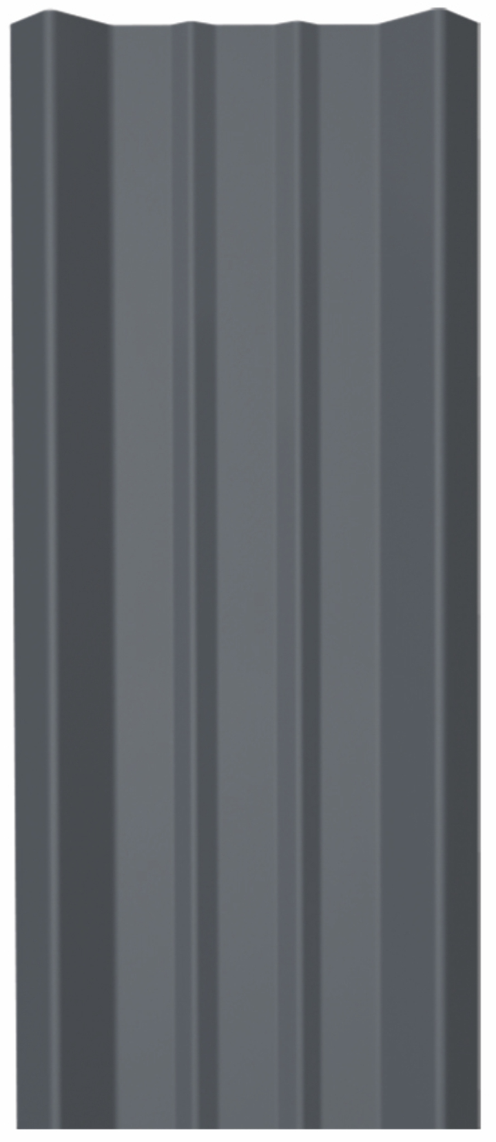 Santreyd Евроштакетник М-образный 69мм графит двухсторонний 84169421 STLM-0046766