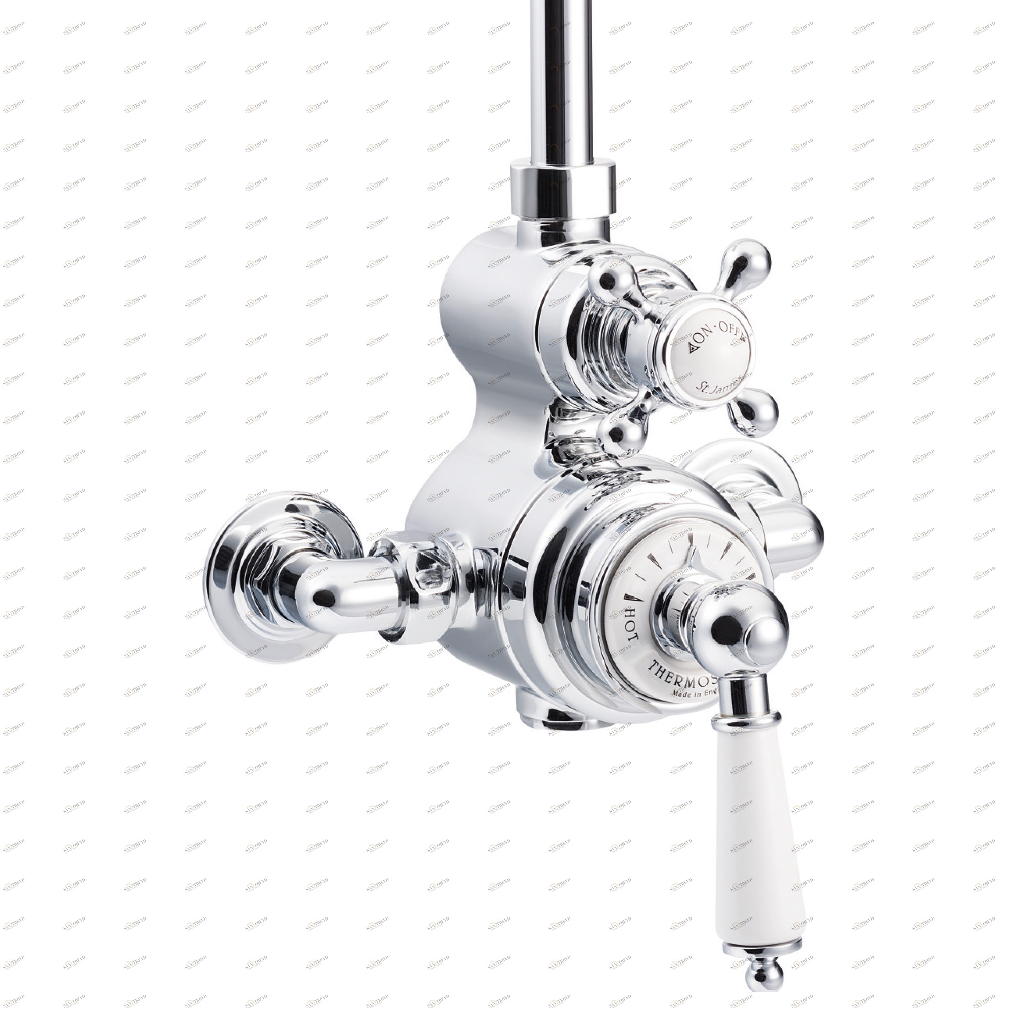 Traditional bathrooms Смеситель для душа термостат с фарфоровой ручкой ASCOT Tb740.614.bn 