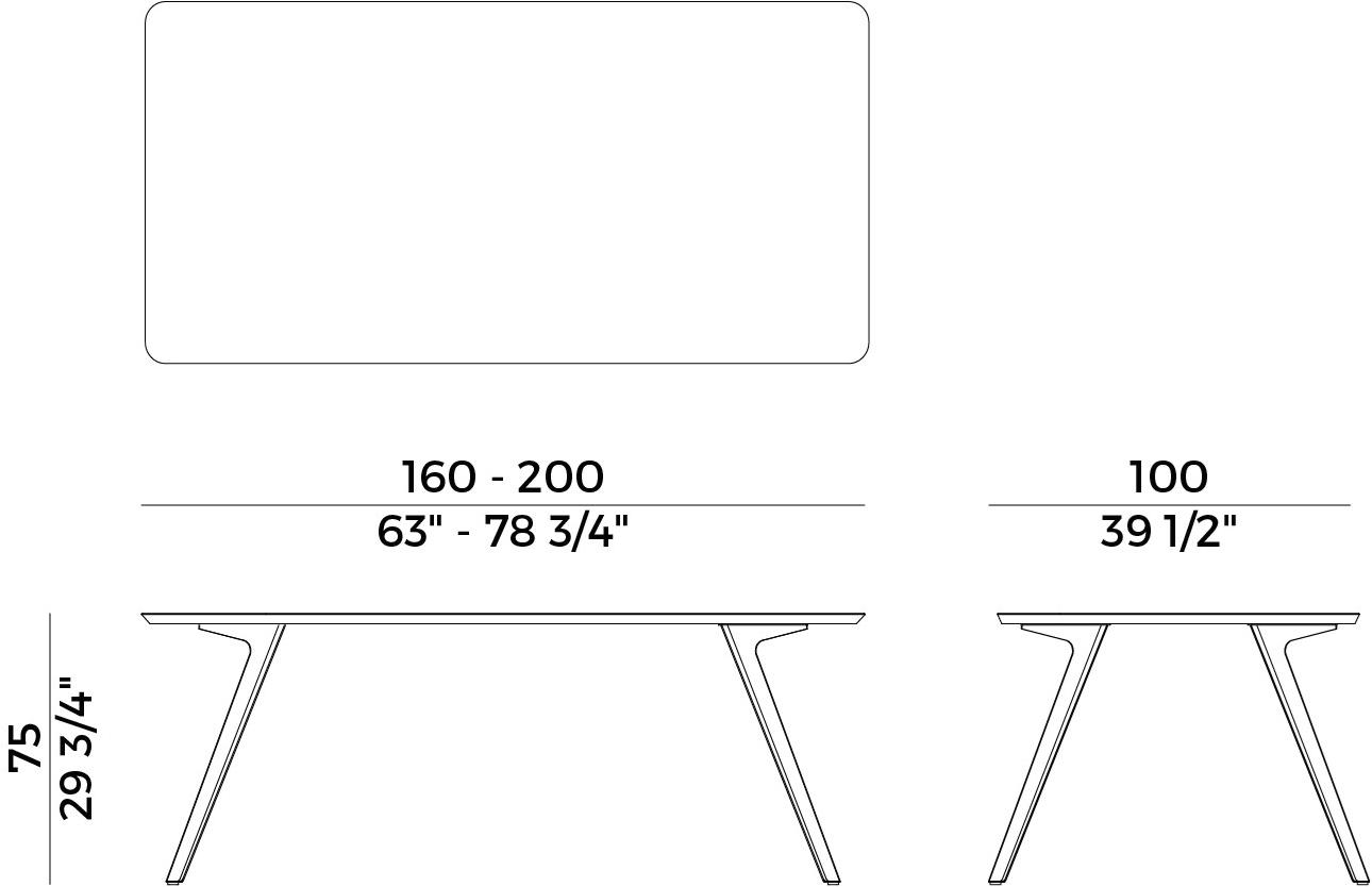 Potocco Прямоугольный обеденный стол Katana 026/tr4 - Вид №6