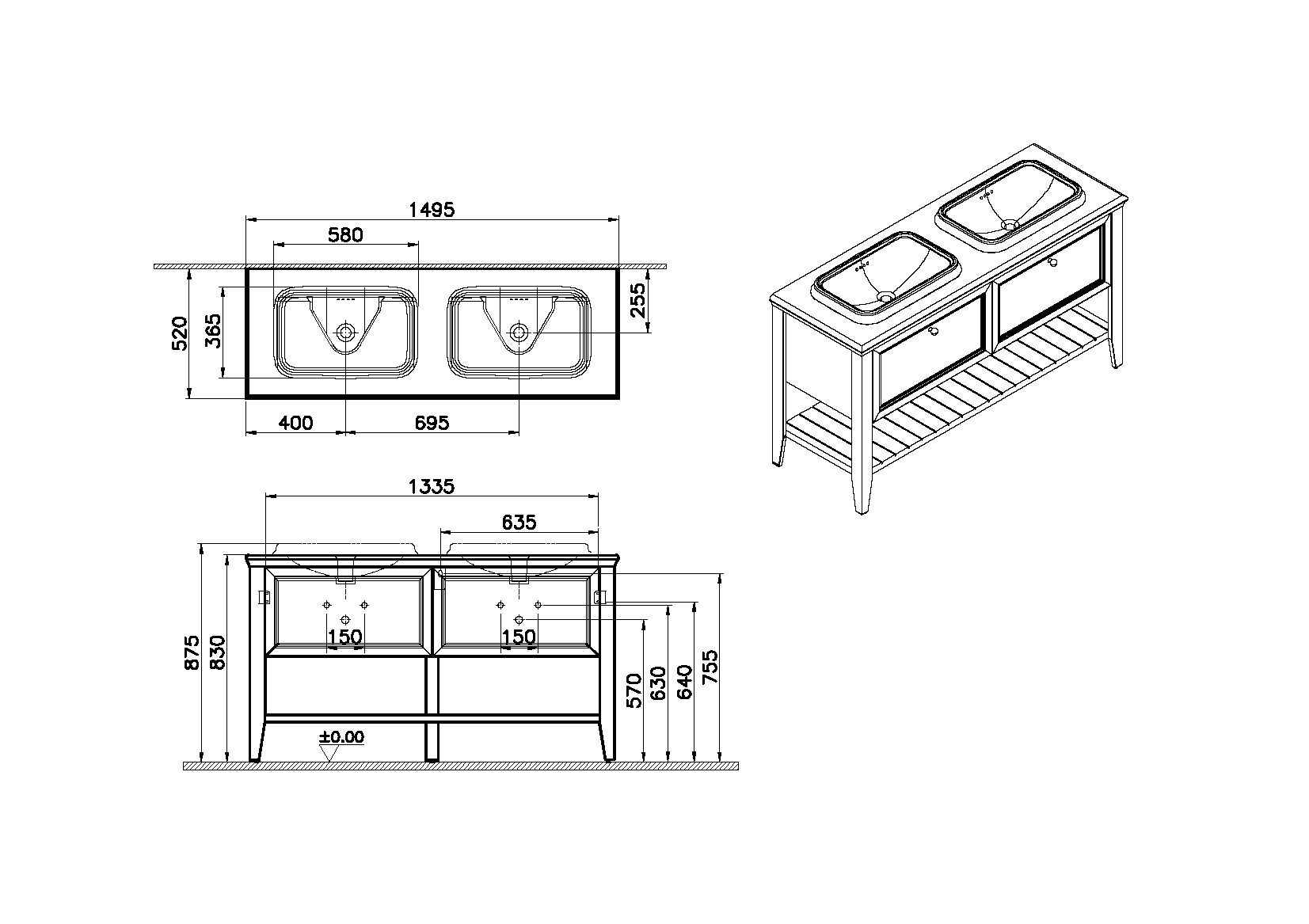 65786 Раковина Vitraglobal Valarte  - Вид №1