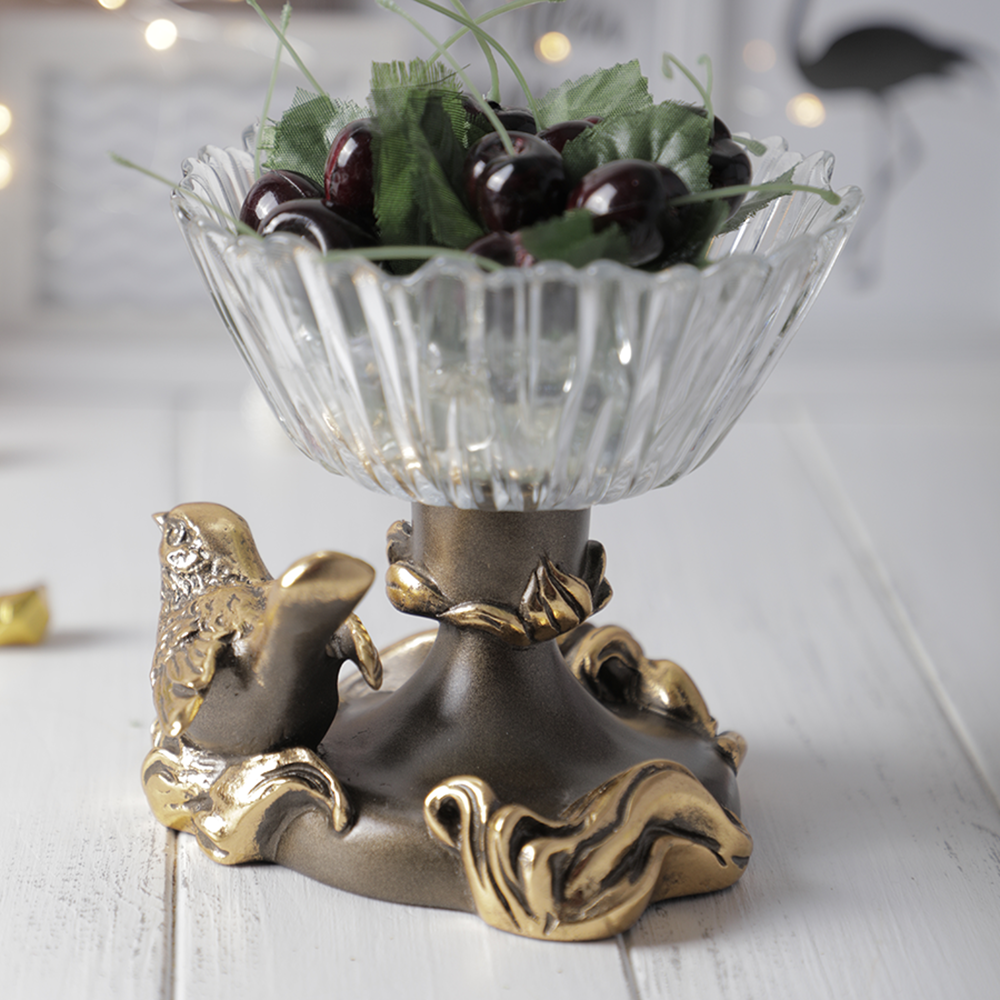 52087 Фруктовница-конфетница Белла Бронза BOGACHO 4627179654627 - Вид №7