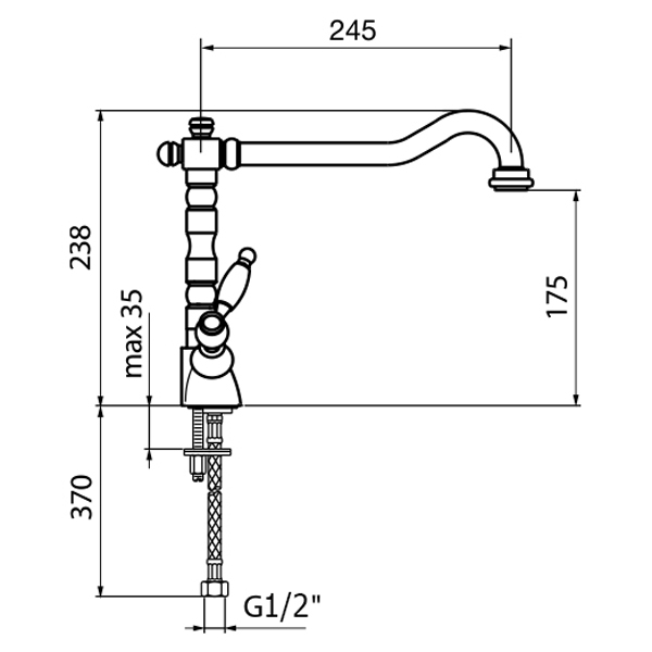 DO780102065 Смеситель для кухни Webert Kitchen Dorian  - Вид №1