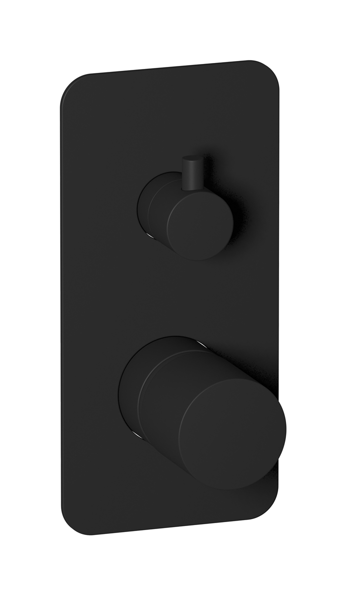 Внешние части встроенного в стену смесителя на 3 потребителя WE ARE IB rr312np Matt Black Brera