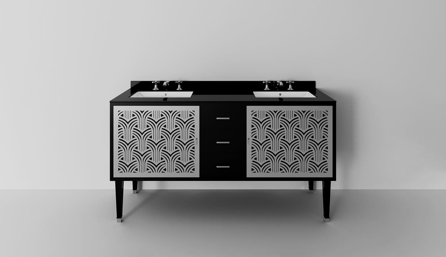 Деревянная двойная раковина с дверцами Park Avenue CORA 3S ARCH-00139415 - Вид №1