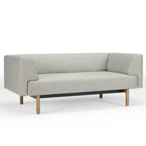 Диван-софа двухместный с мягкими подлокотниками Ebeltoft, лакированный дуб, темно-песочный