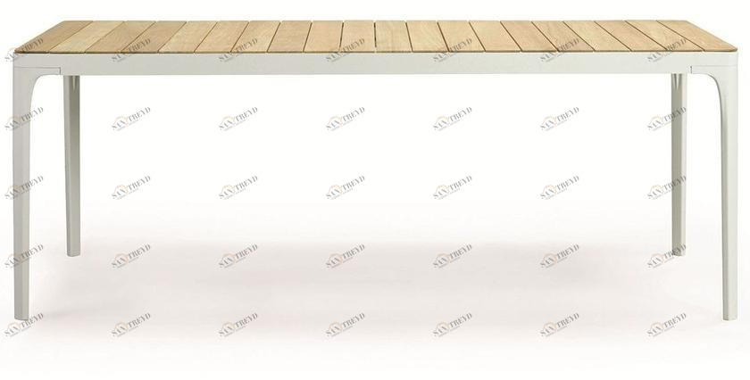 Ethimo Прямоугольный садовый стол из тика Play Pltrm1_tt