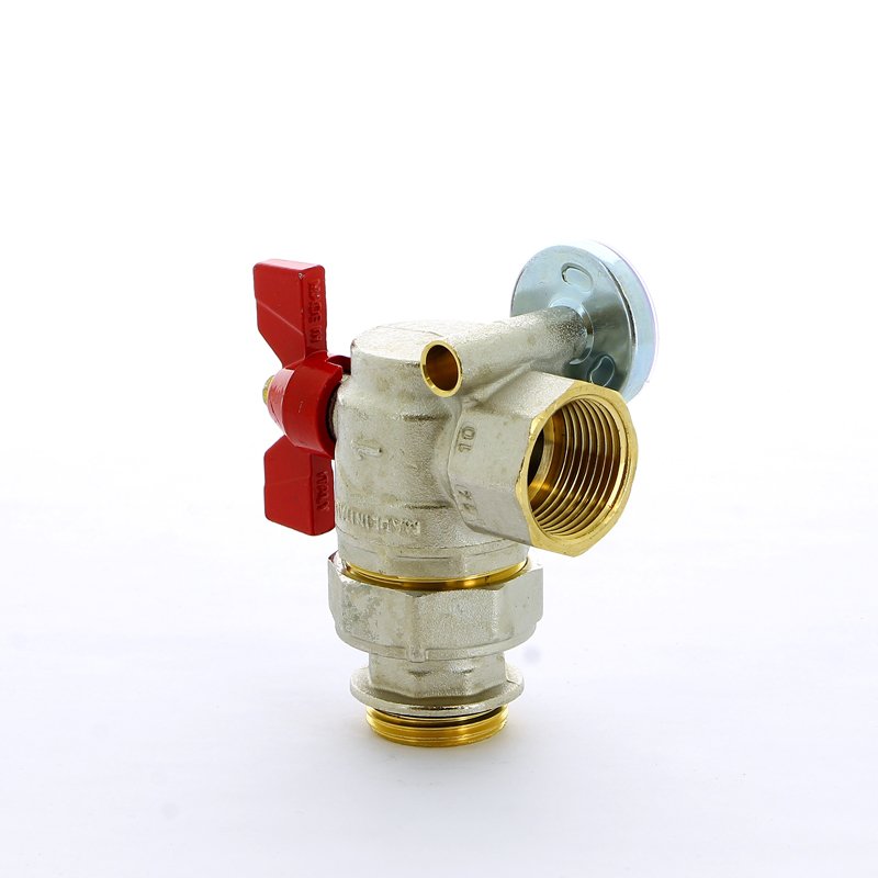 Кран сгон угловой НВ 1' с термометром для коллектора бабочка 2 шт Progress EMMETI 1306264 - Вид №1