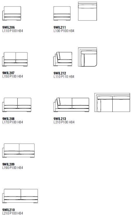 Marelli Модульный диван из нубука с шезлонгом William sun-id-1392291 - Вид №3