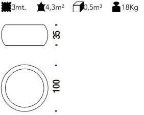 Moroso Круглый пуф со съемным чехлом из ткани Chubby chic sun-id-1511377 - Вид №2
