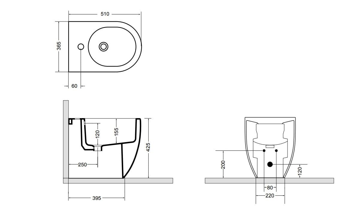 Напольное керамическое биде Axa Glomp ARCH-00039941 - Вид №7