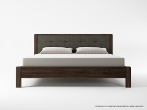 598_1262 Кровать King size без ящика с тканевым покрытием Karpenter Circa17