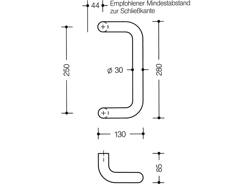 550.250GKLT Справиться HEWI Beschläge für Außentüren  - Вид №1