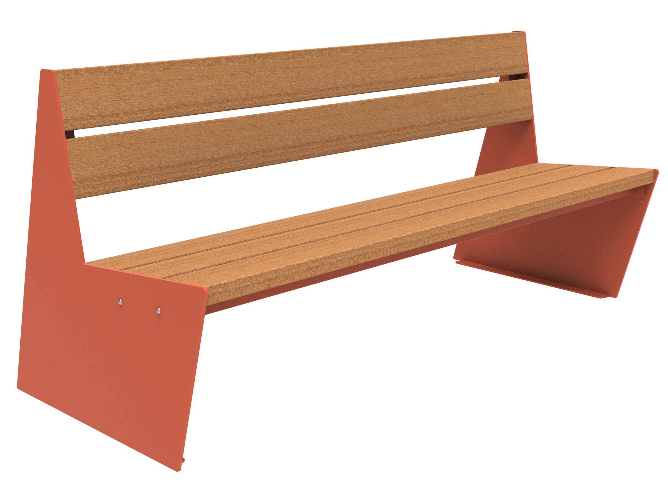 Скамья из окуме со спинкой Lazzari Sharp ARCH-00087617 - Вид №6