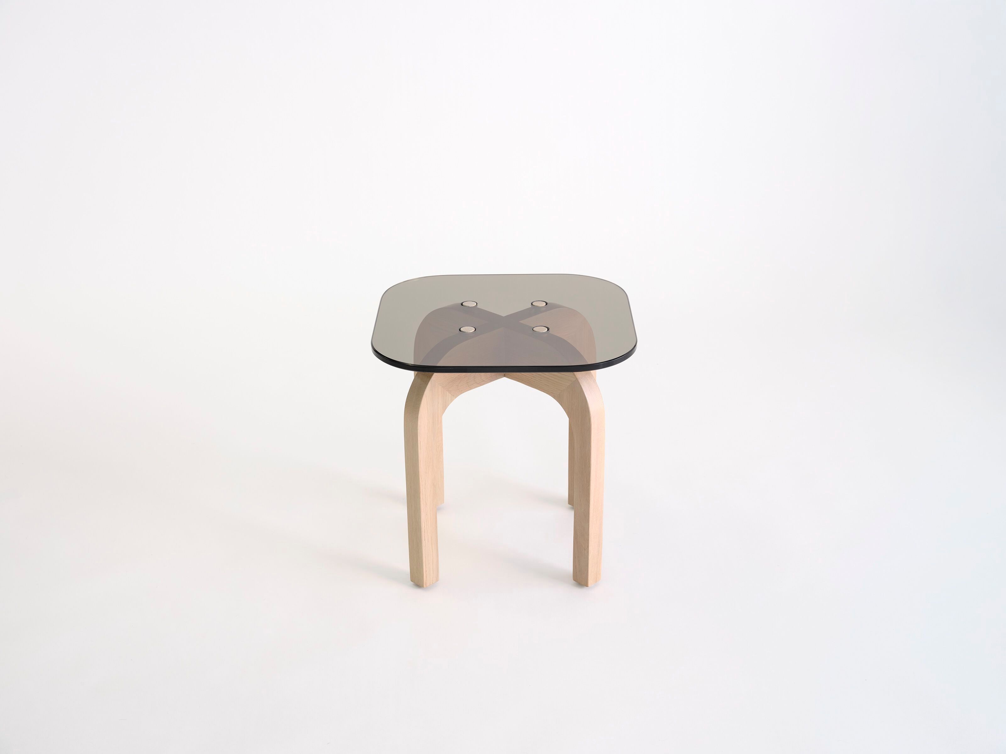 Высокий квадратный стеклянный журнальный столик Phase Design Ziba ARCH-00075389 - Вид №5