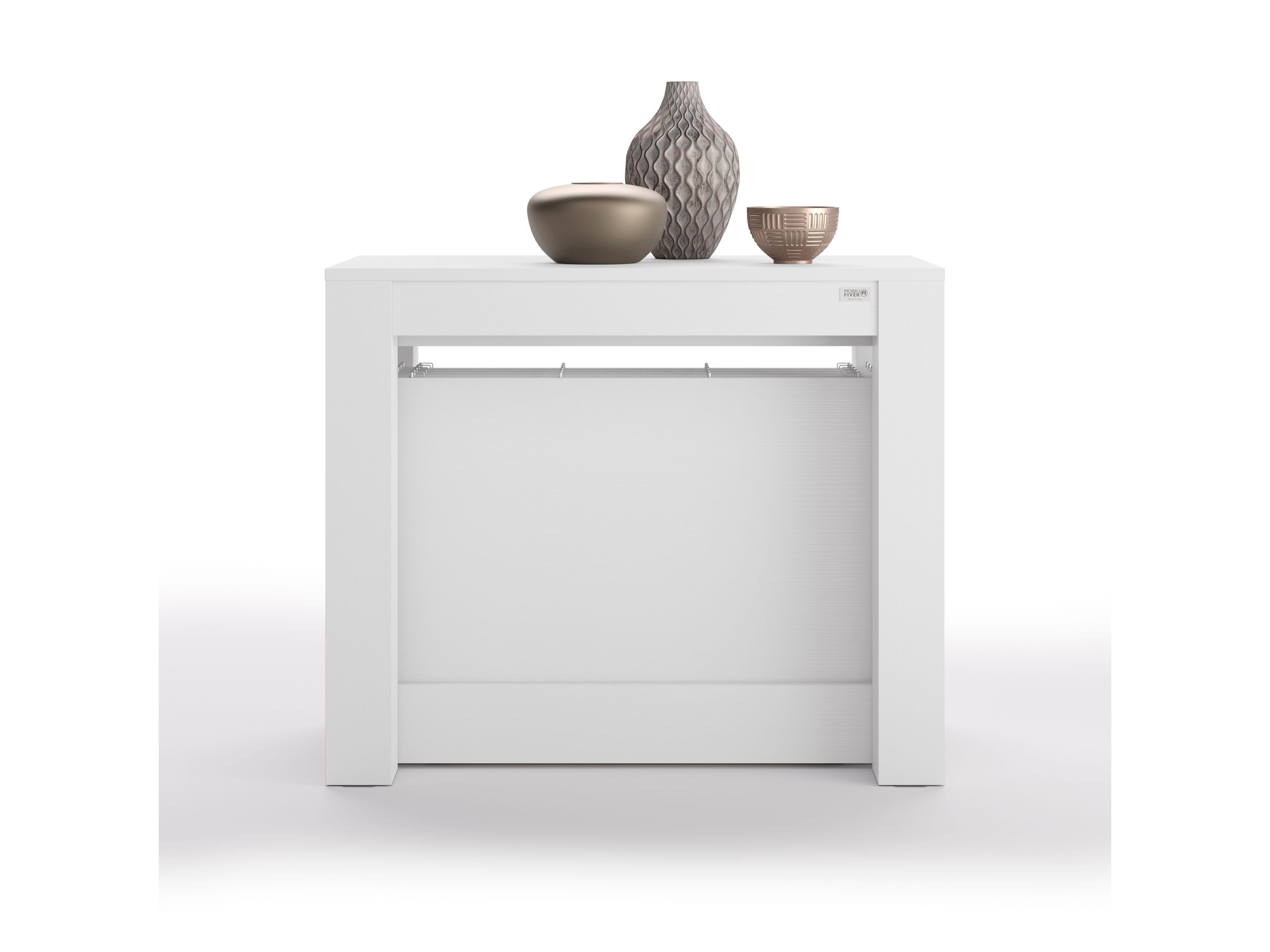 Прямоугольная выдвижная консоль из белого ясеня Mobili Fiver Rachele ARCH-00125694 - Вид №1