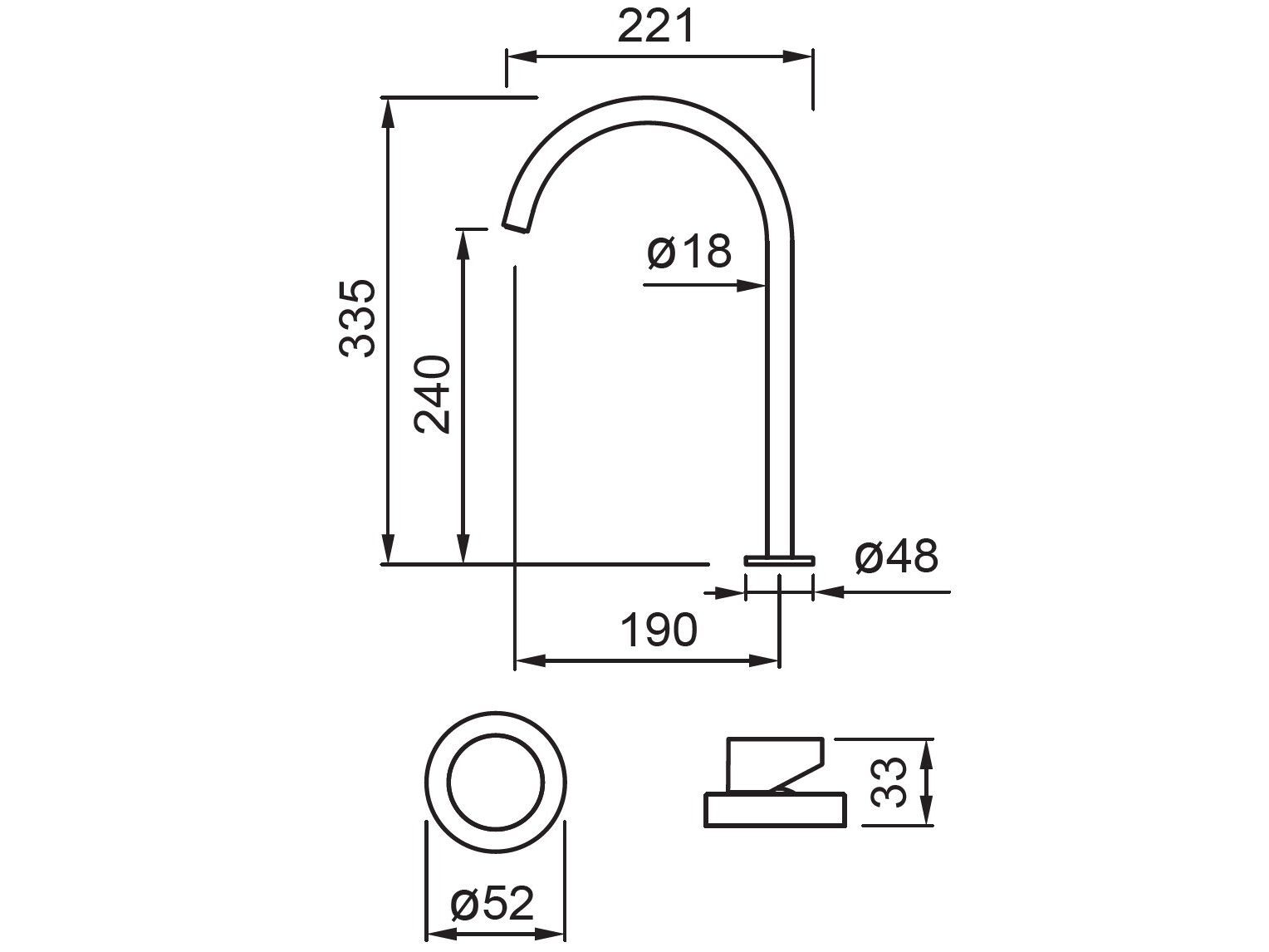 Однорычажный смеситель для кухни с 2 отверстиями Elleci Elite Kitchen ARCH-00125075 - Вид №3