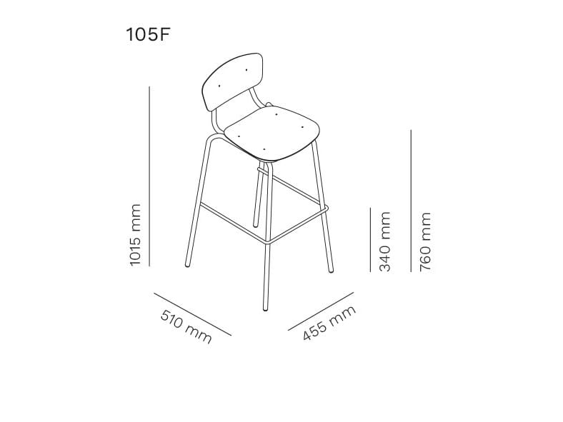 Высокий штабелируемый стул со спинкой Mara Simple Outdoor ARCH-00138919 - Вид №2