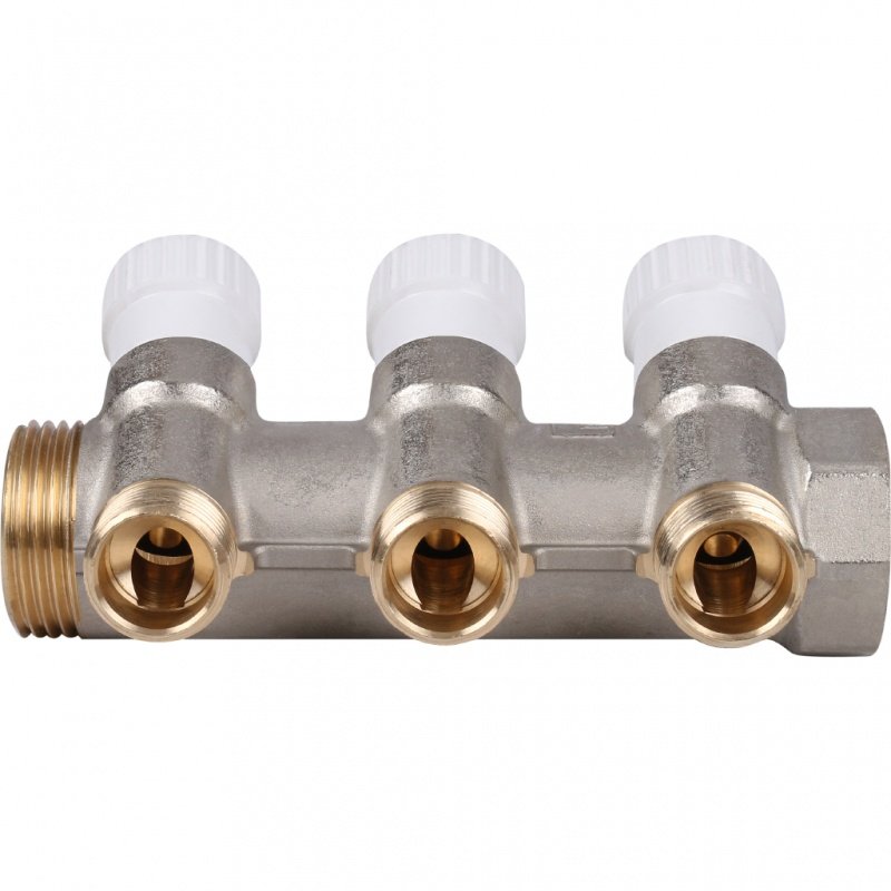 Коллектор 1" STOUT с вентилями на 3 выхода 1/2" SMB6851011203 - Вид №2
