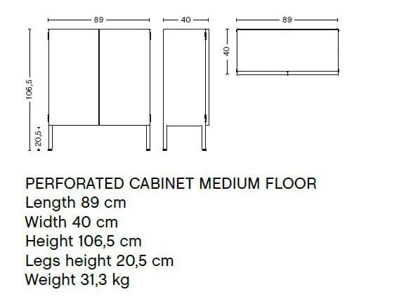 Стальной шкаф с порошковым покрытием с распашными дверцами Hay перфорированный шкаф ARCH-00140639 - Вид №47